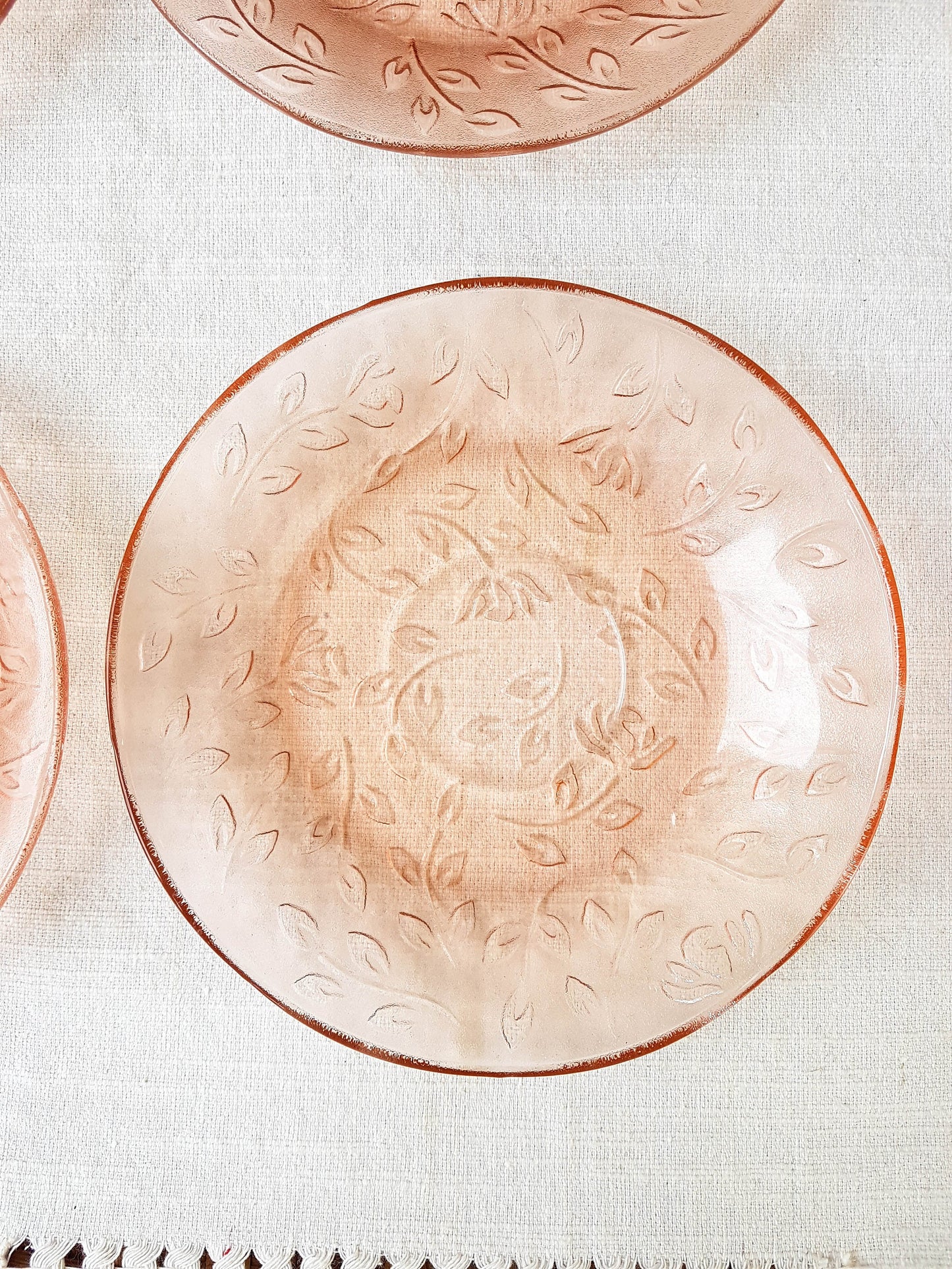 6 Tasses en verre depression rose Indonesia vintage - violn.fr