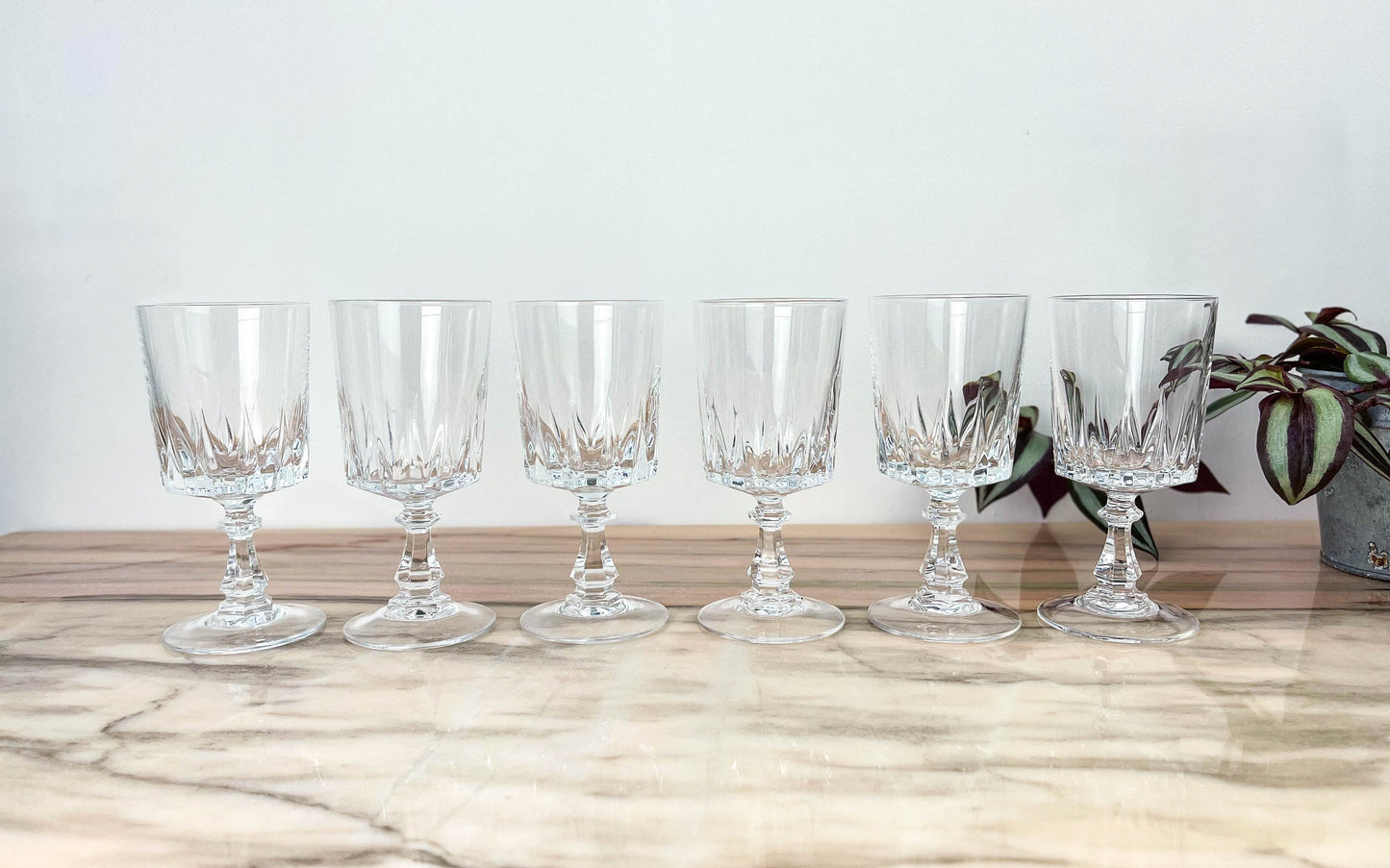 6 Verres à vin blanc Cristal D'Arques modèle Louvre - violn.fr