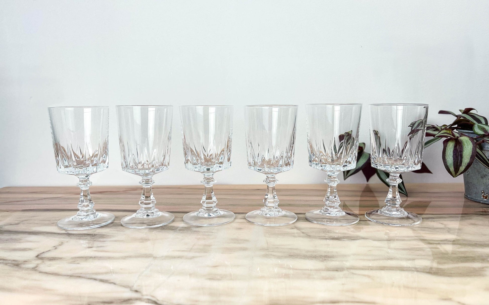 6 Verres à vin blanc Cristal D'Arques modèle Louvre - violn.fr