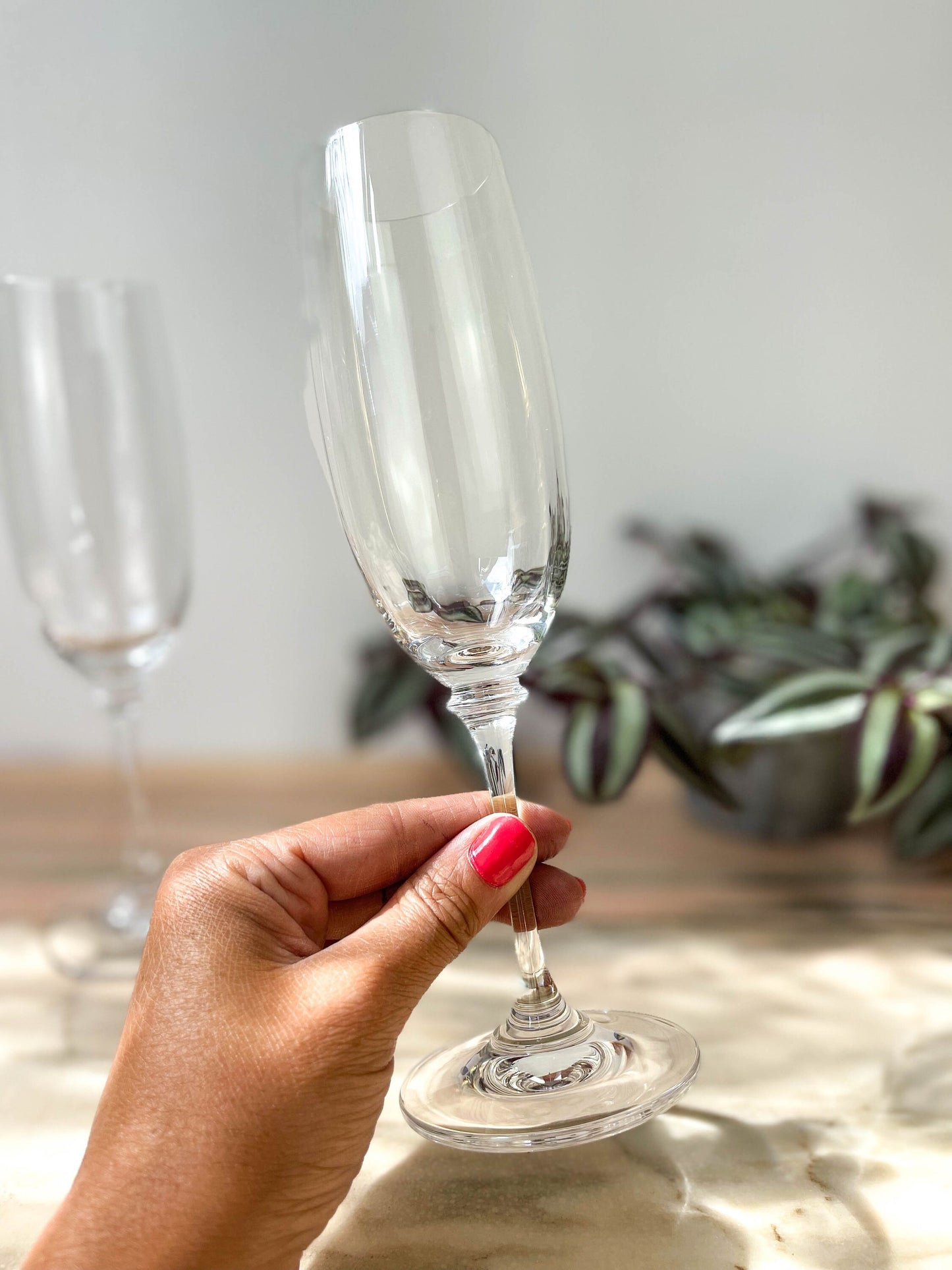2 Flûtes à champagne cristal Mikasa modèle Stephanie, 1992 - violn.fr