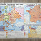 Carte Scolaire vintage Guerre en Europe et du Pacifique MDI Année 1975 - violn.fr