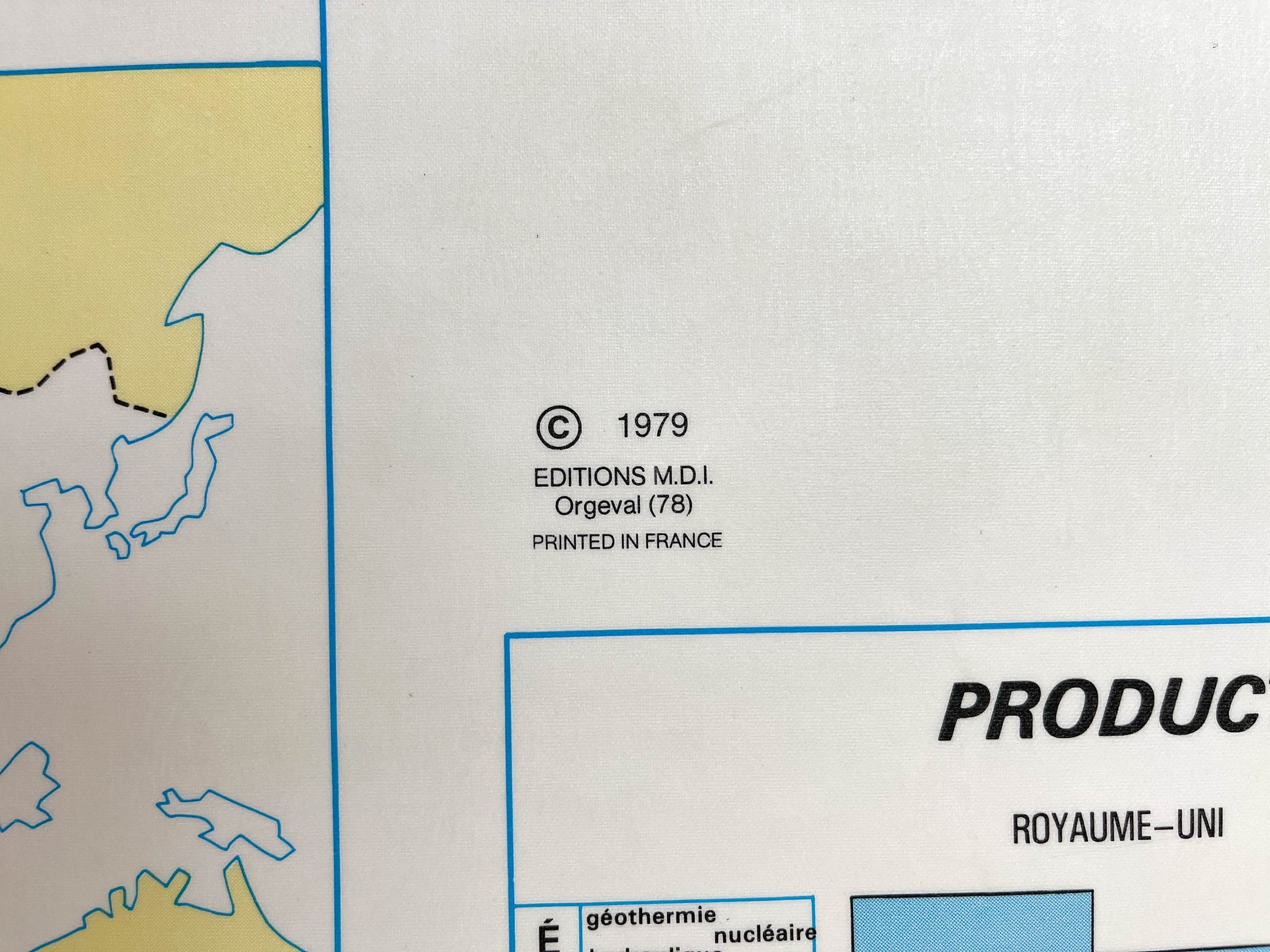 Carte Scolaire vintage L' Agriculture dans la C.E.E / L' économie industrielle dans la C.E.E MDI Année 1979 - violn.fr