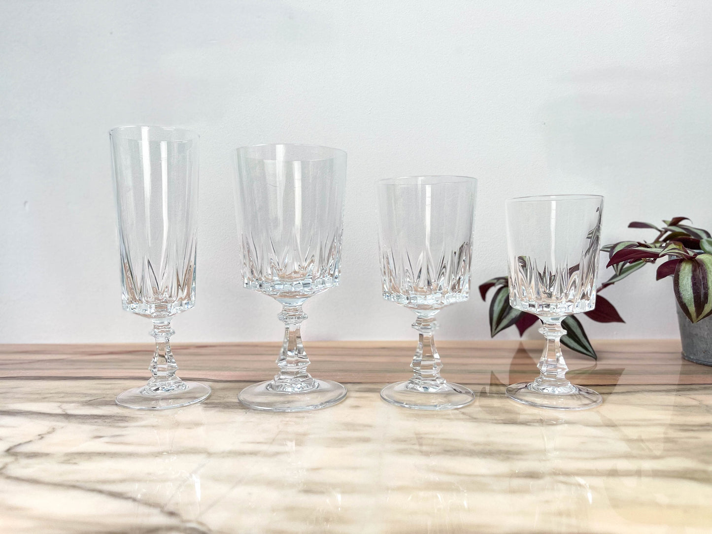 6 Verres à vin blanc Cristal D'Arques modèle Louvre - violn.fr