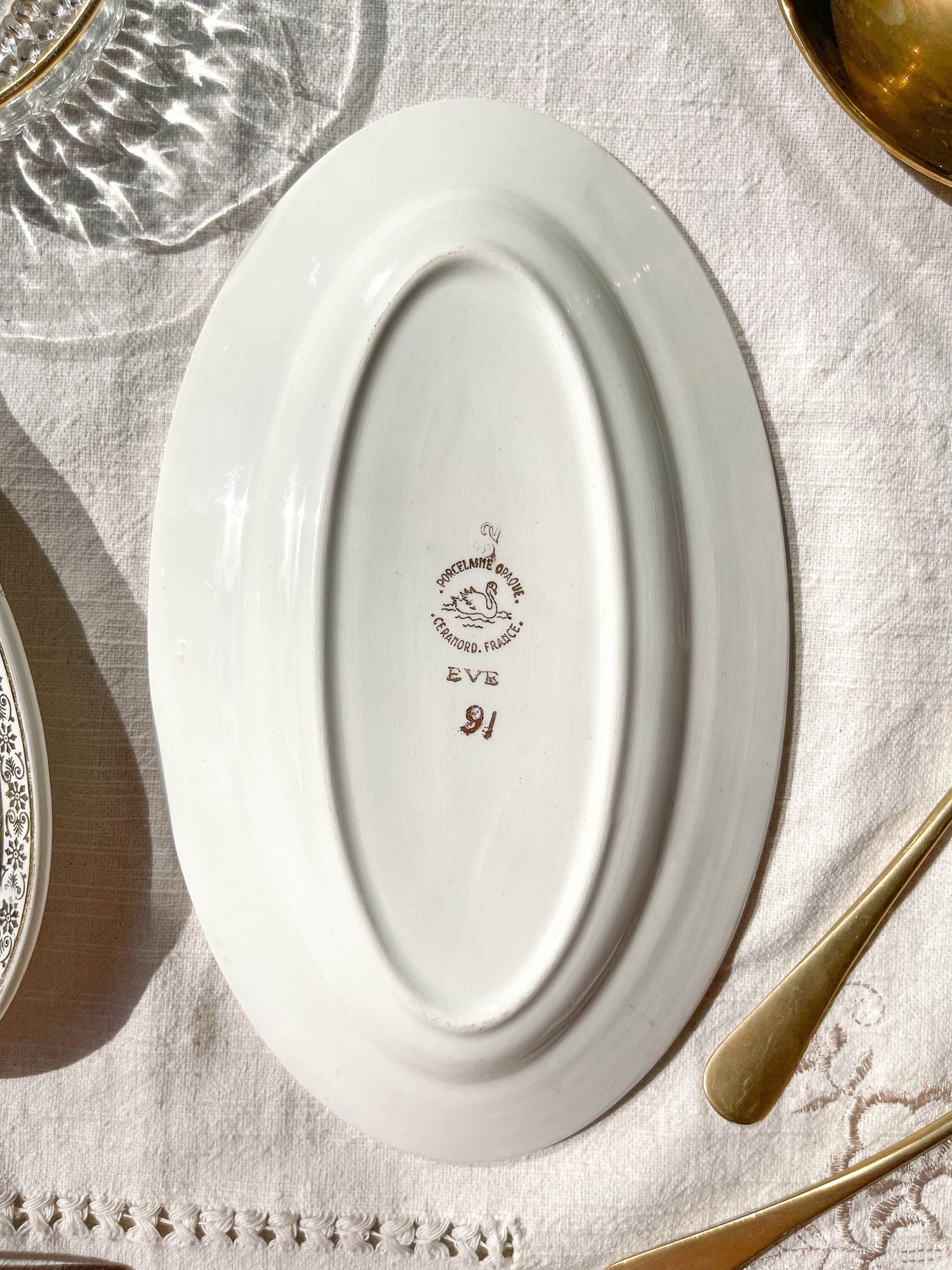 2 Raviers CERANORD EVE en porcelaine motif fleuris - violn.fr
