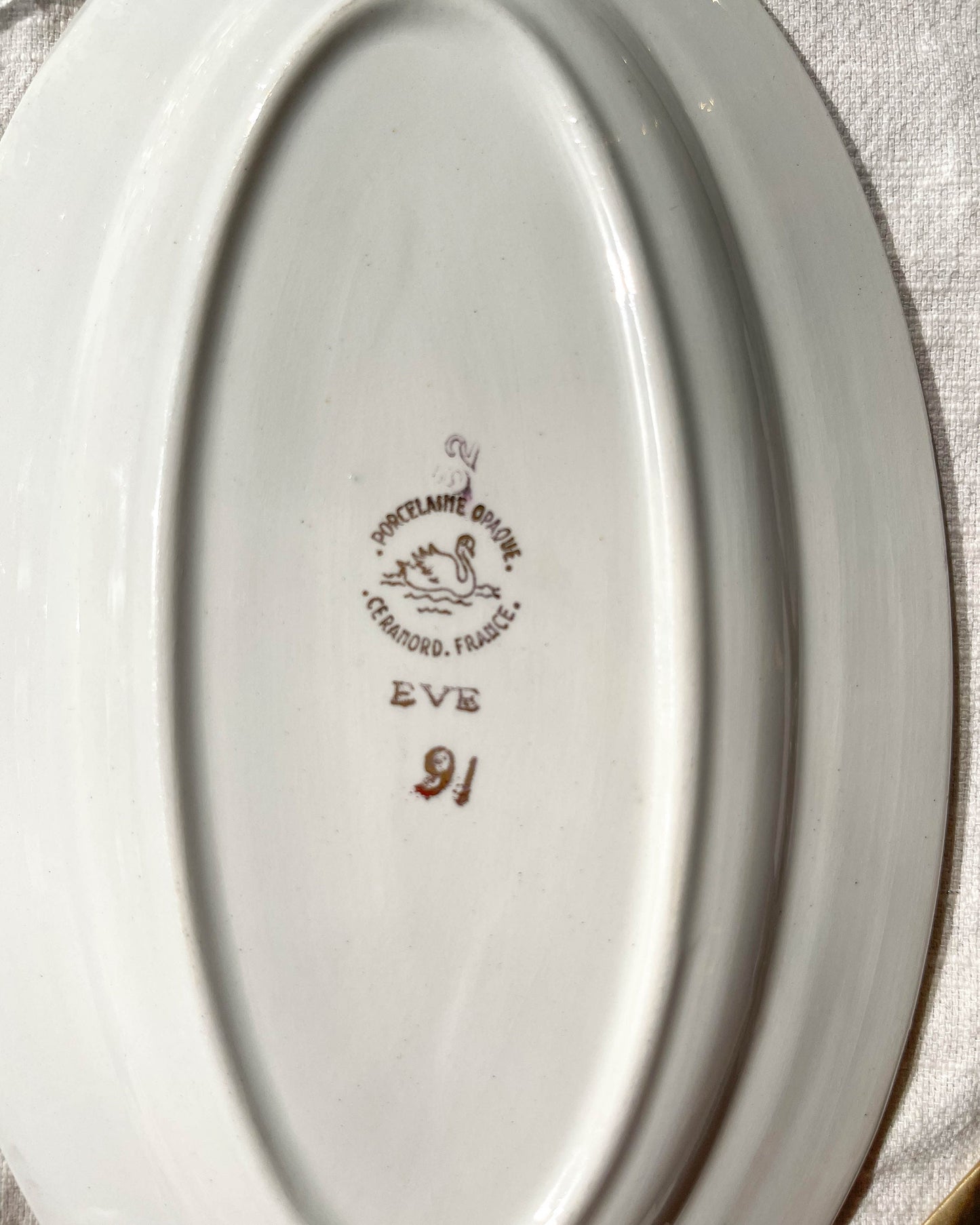 2 Raviers CERANORD EVE en porcelaine motif fleuris - violn.fr