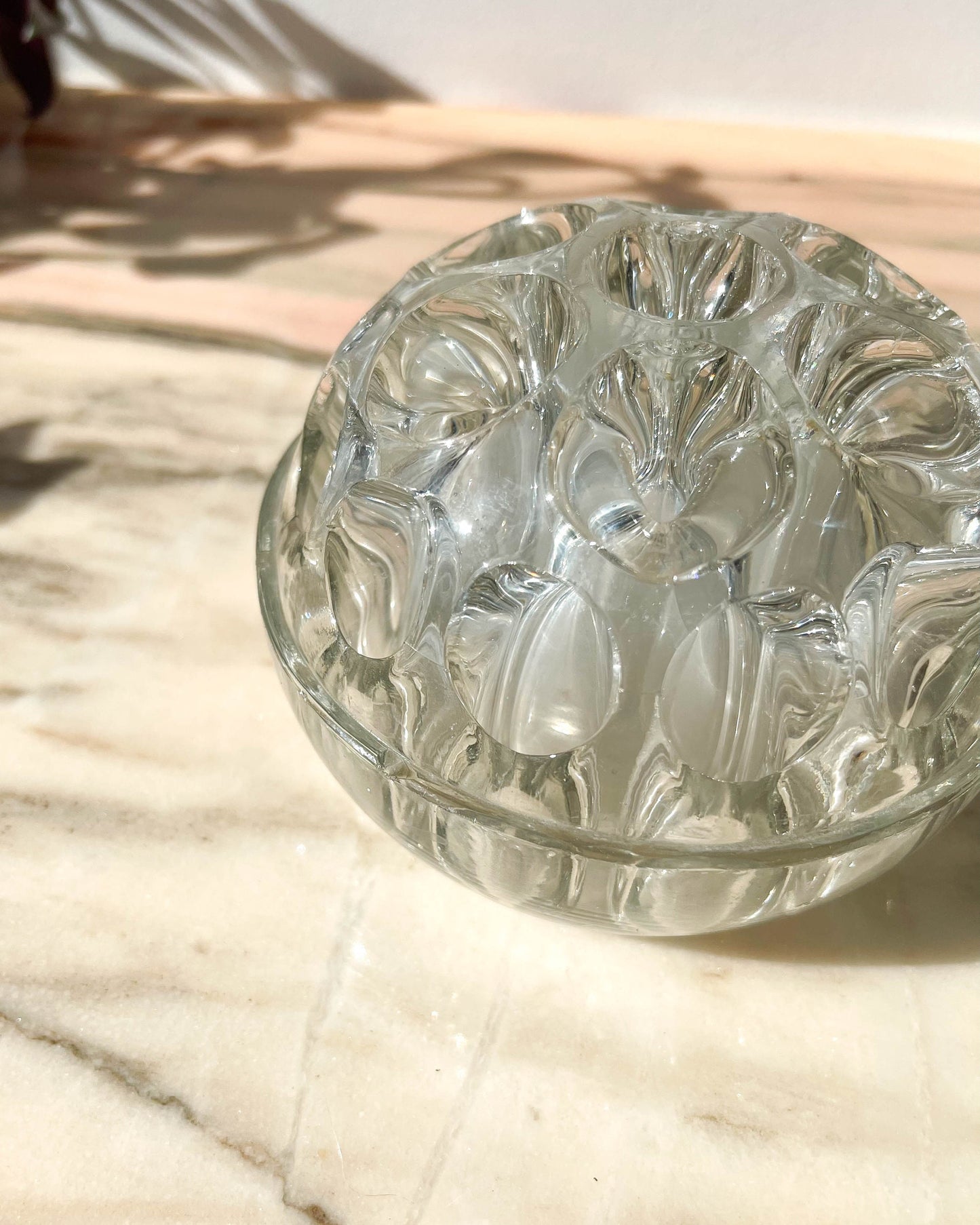 Pique fleur en verre vintage N4 1/2 Made in France