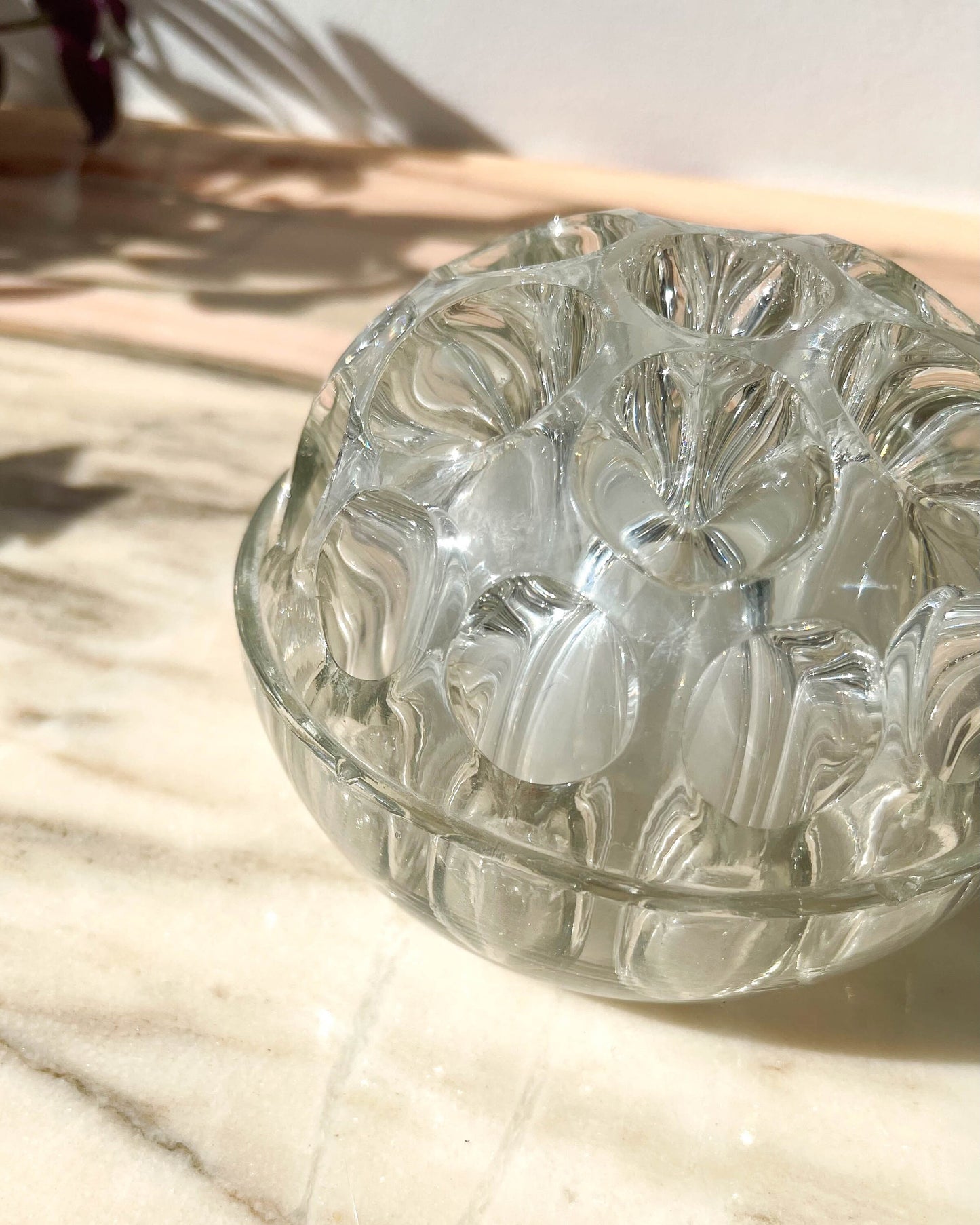 Pique fleur en verre vintage N4 1/2 Made in France