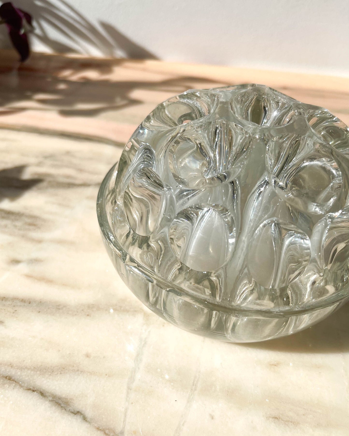 Pique fleur en verre vintage N4 1/2 Made in France