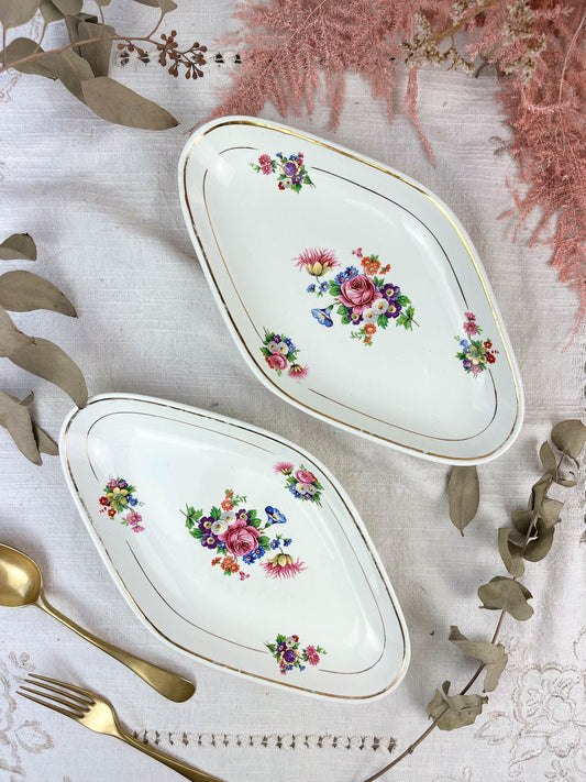 2 SALINS porcelain dishes, ANNY model