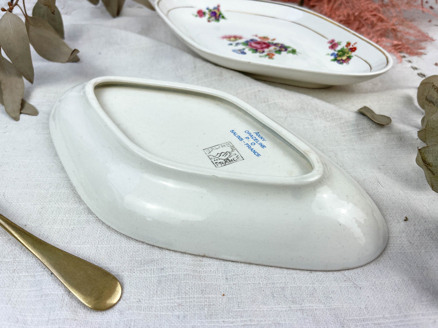 2 Raviers en porcelaine SALINS modèle ANNY