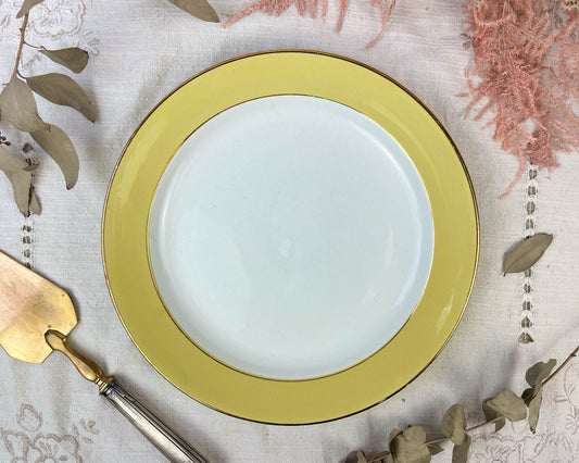 Round dish Golden yellow L'AMANDINOISE model 7894