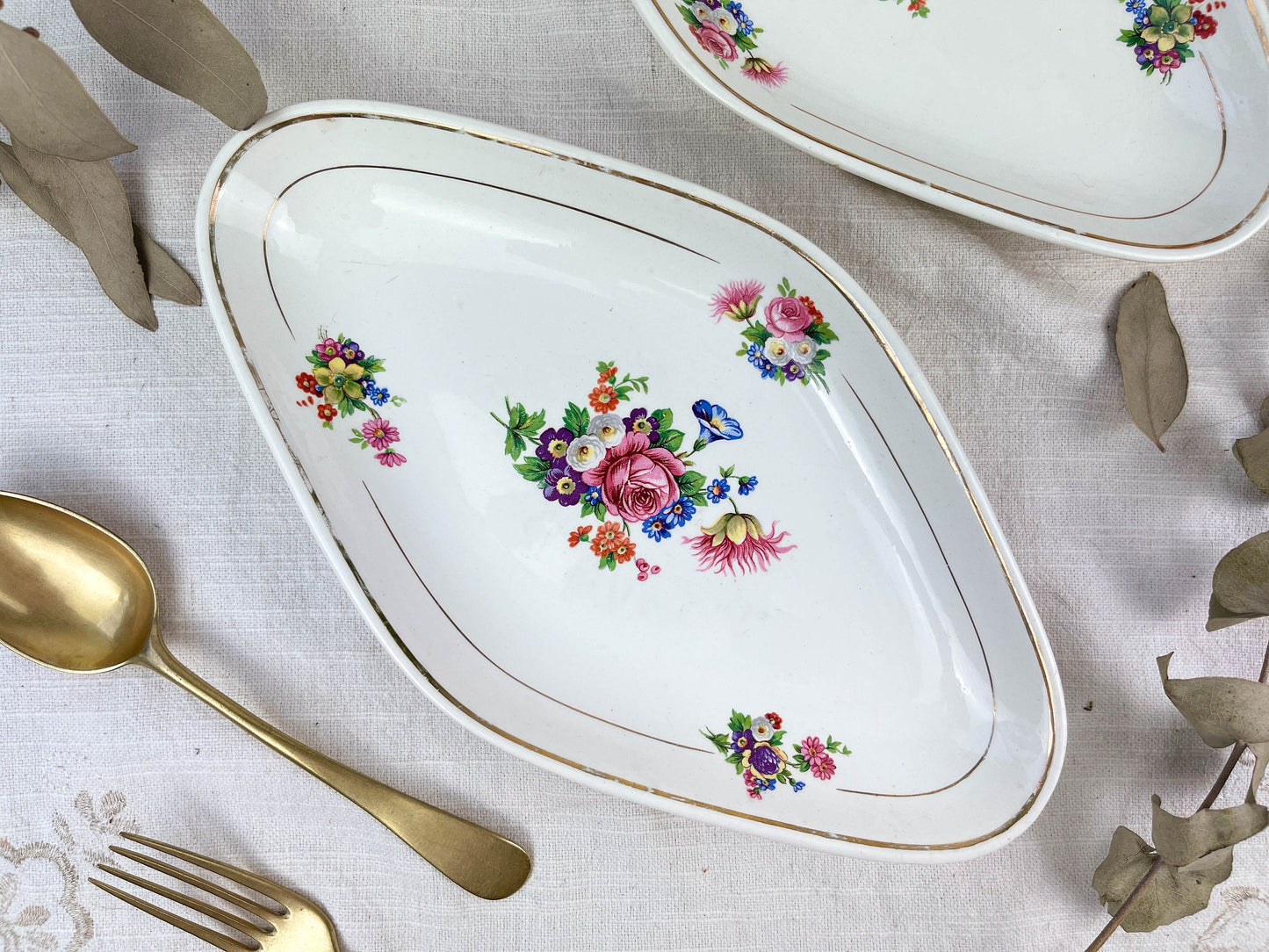 2 Raviers en porcelaine SALINS modèle ANNY