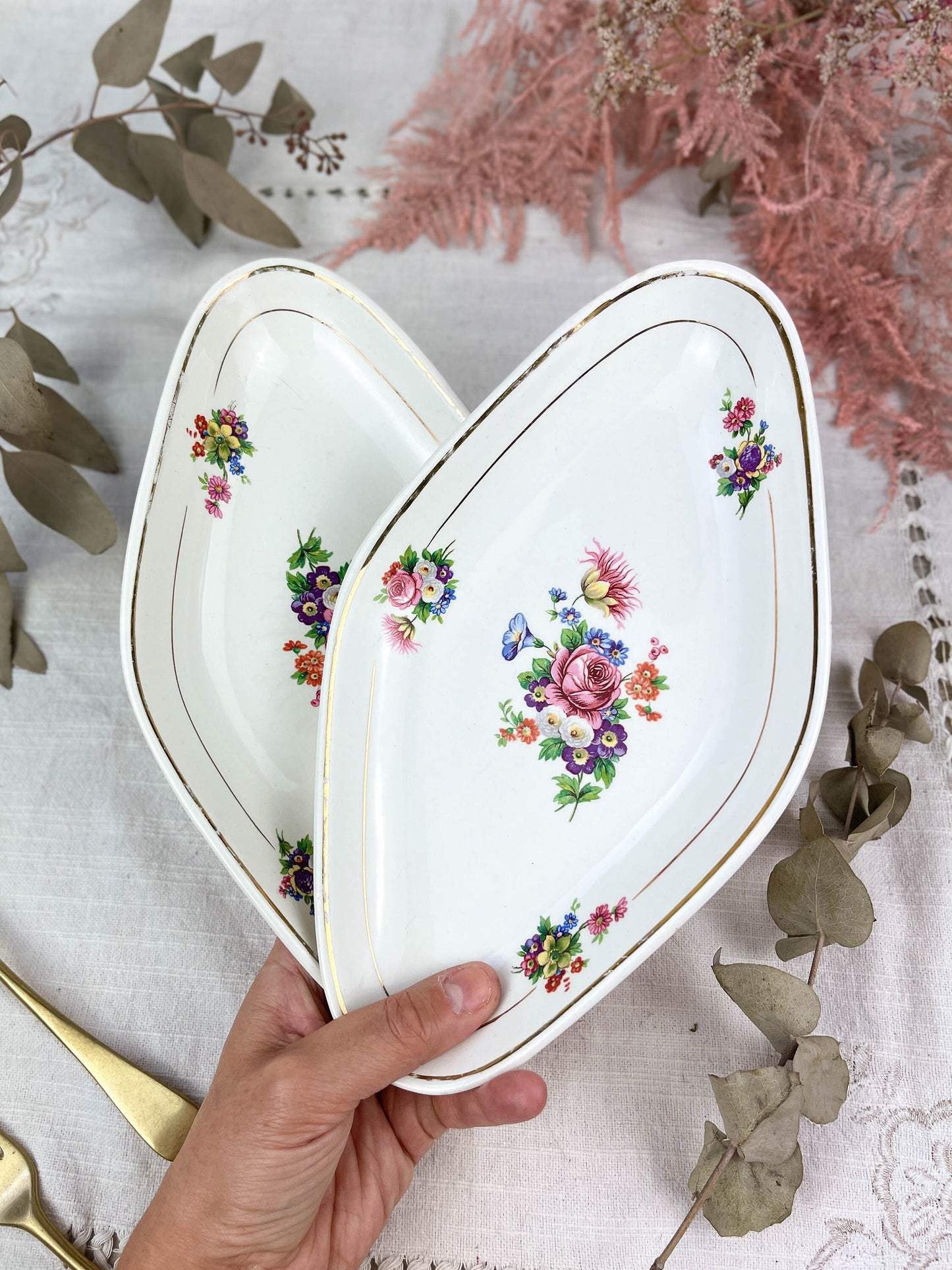 2 Raviers en porcelaine SALINS modèle ANNY