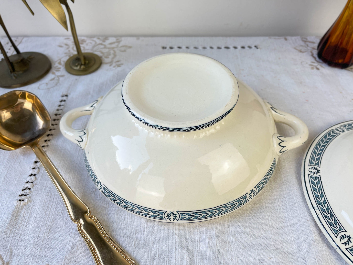 Petite Soupière vintage Terre de fer bleu SALINS modèle Castellane - violn.fr