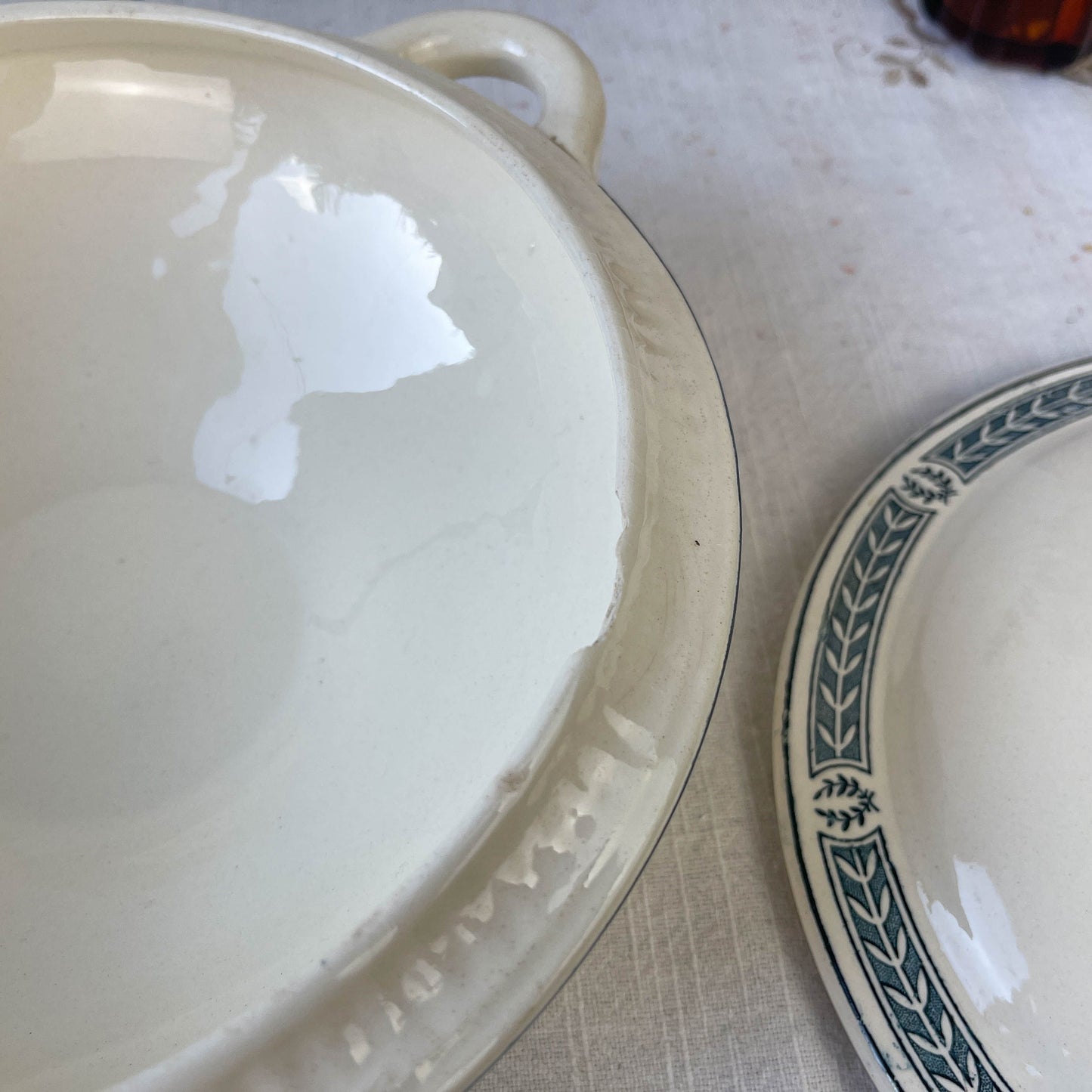 Petite Soupière vintage Terre de fer bleu SALINS modèle Castellane - violn.fr