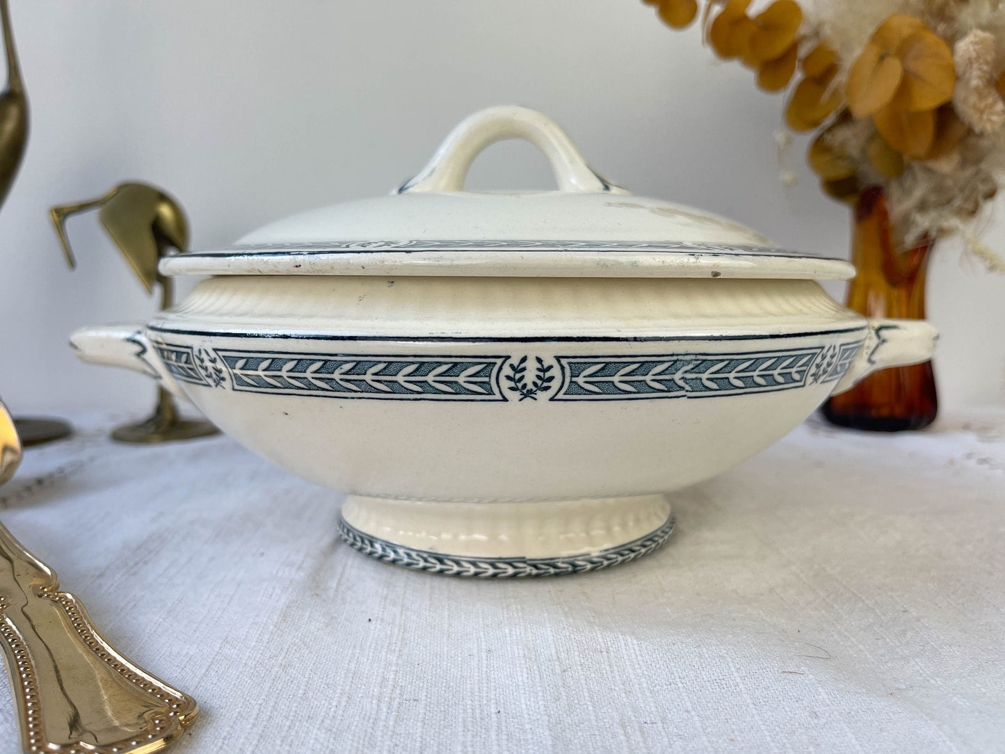 Petite Soupière vintage Terre de fer bleu SALINS modèle Castellane - violn.fr