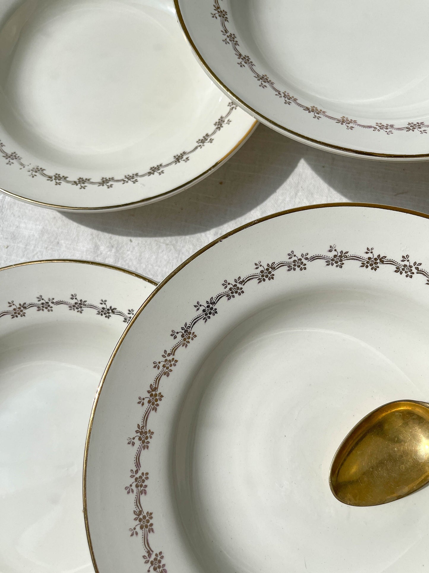 6 Assiettes creuses en porcelaine opaque DIGOIN modèle SUZY - violn.fr
