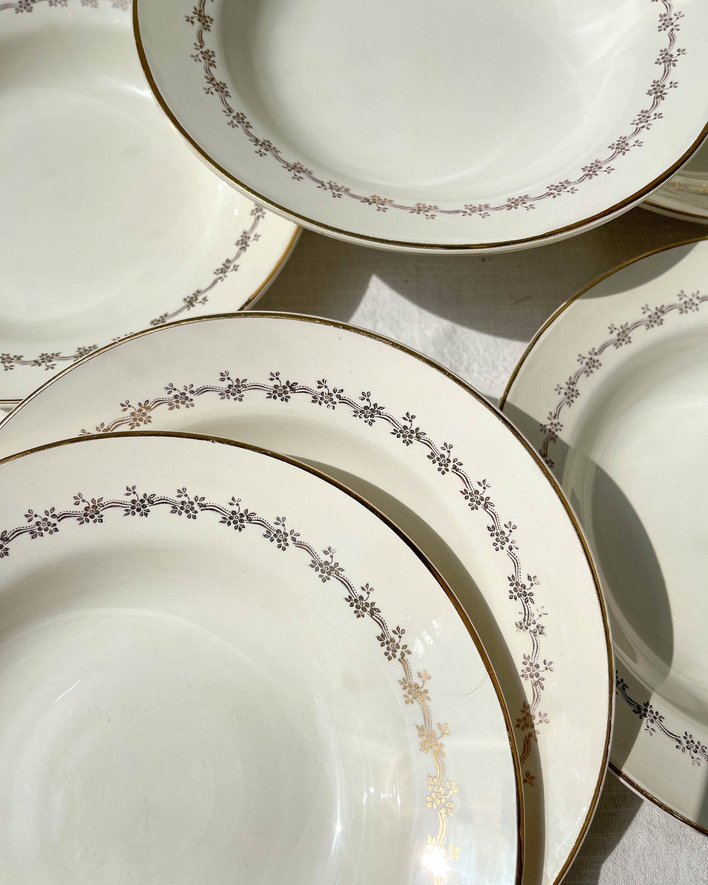 6 Assiettes creuses en porcelaine opaque DIGOIN modèle SUZY - violn.fr