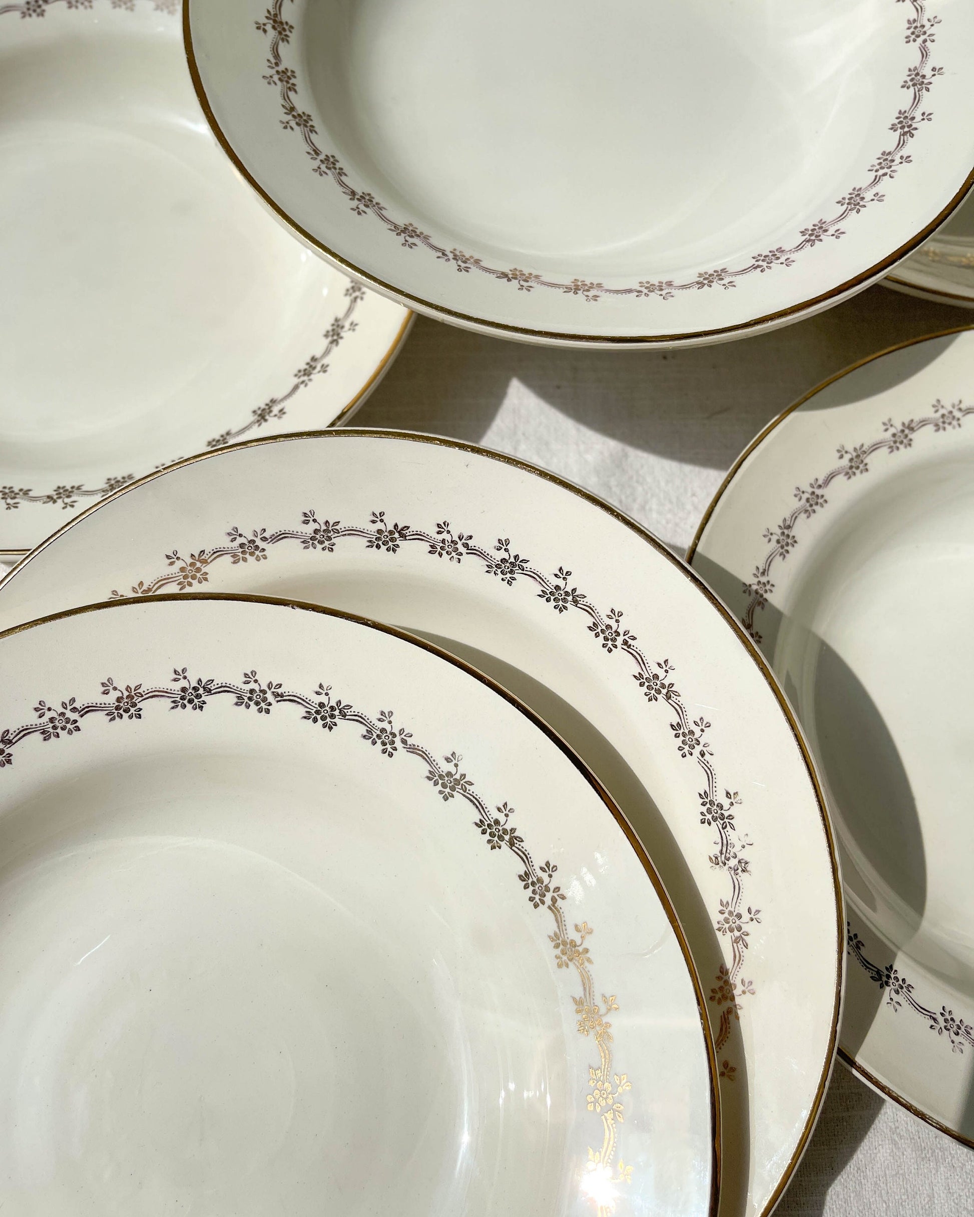 6 Assiettes creuses en porcelaine opaque DIGOIN modèle SUZY - violn.fr