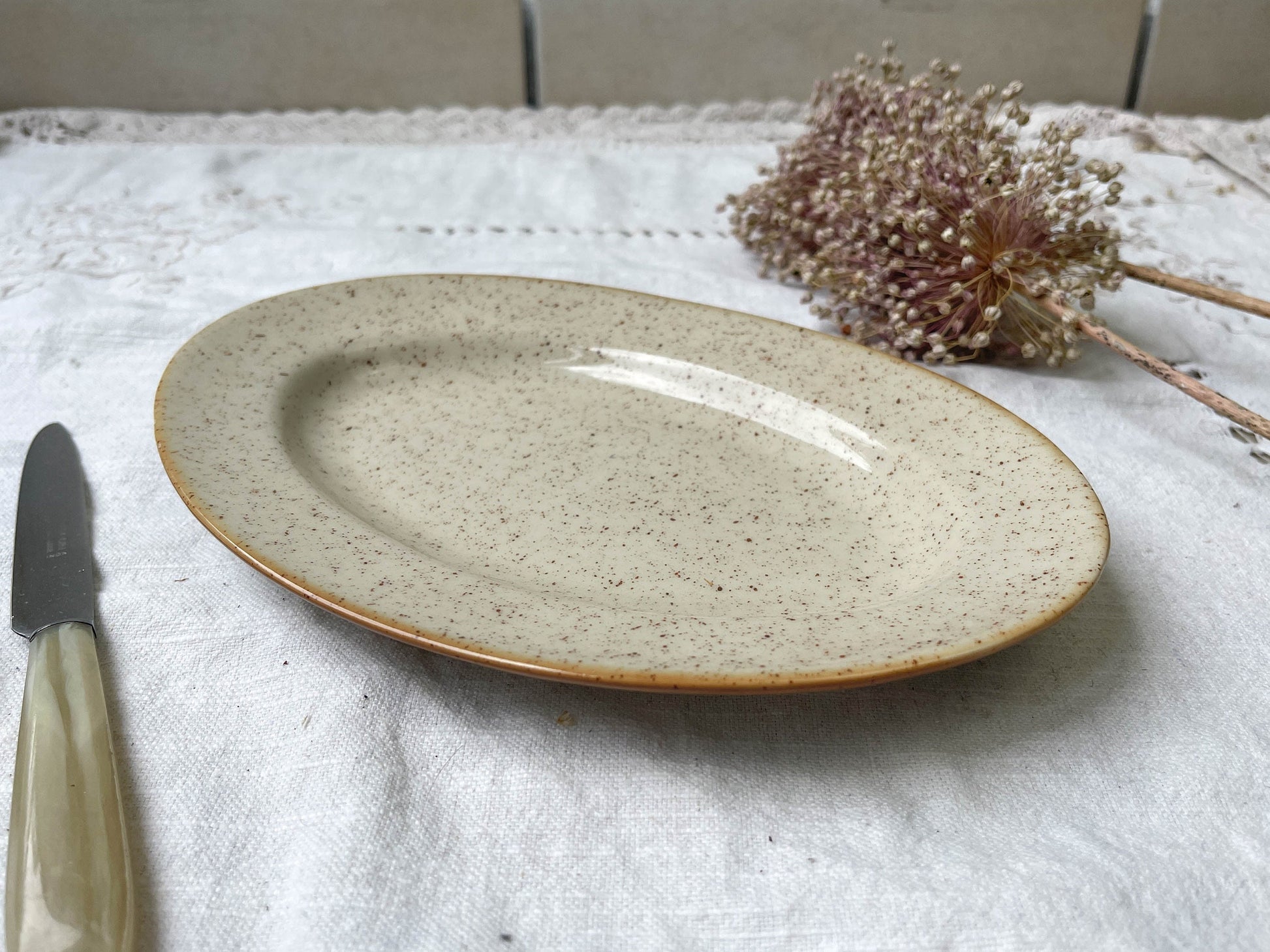 2 Raviers en grès moucheté Tulowice mid century XXe - violn.fr