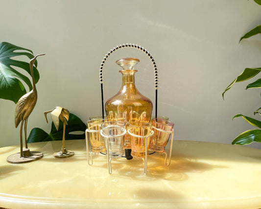 Service à apéritif, vin cuit, porto ou liqueur Verrerie de Monaco - violn.fr