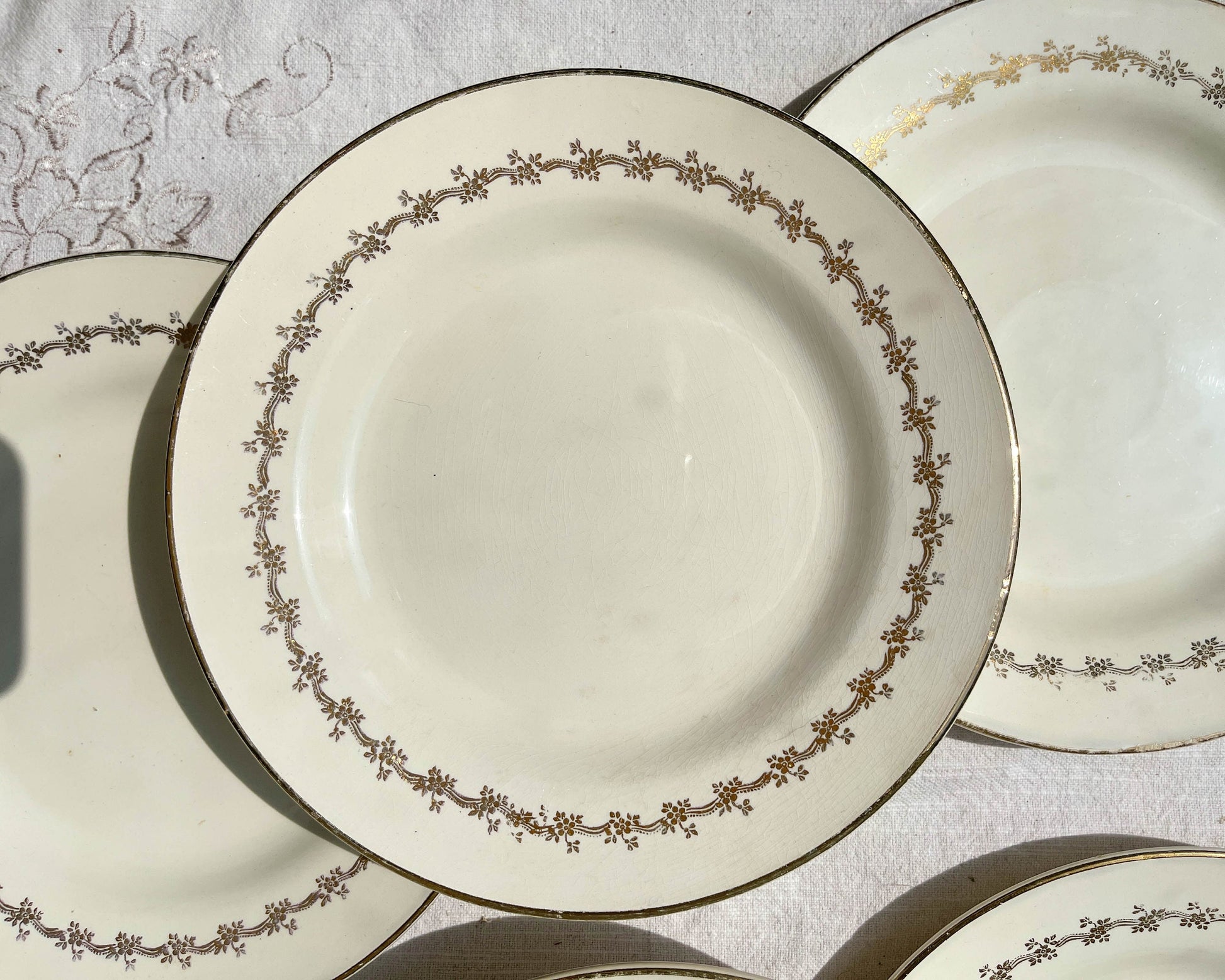 6 Assiettes plates en porcelaine opaque DIGOIN modèle SUZY - violn.fr