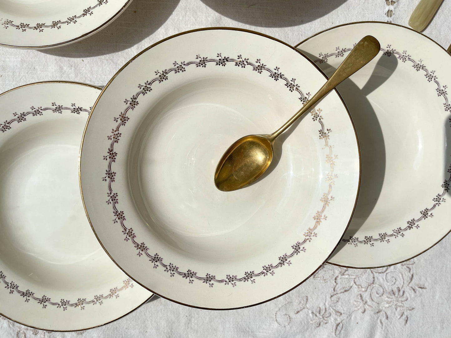 6 Assiettes creuses en porcelaine opaque DIGOIN modèle SUZY - violn.fr