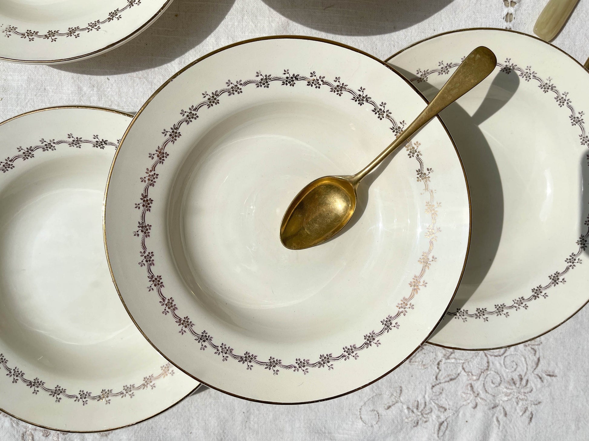 6 Assiettes creuses en porcelaine opaque DIGOIN modèle SUZY - violn.fr