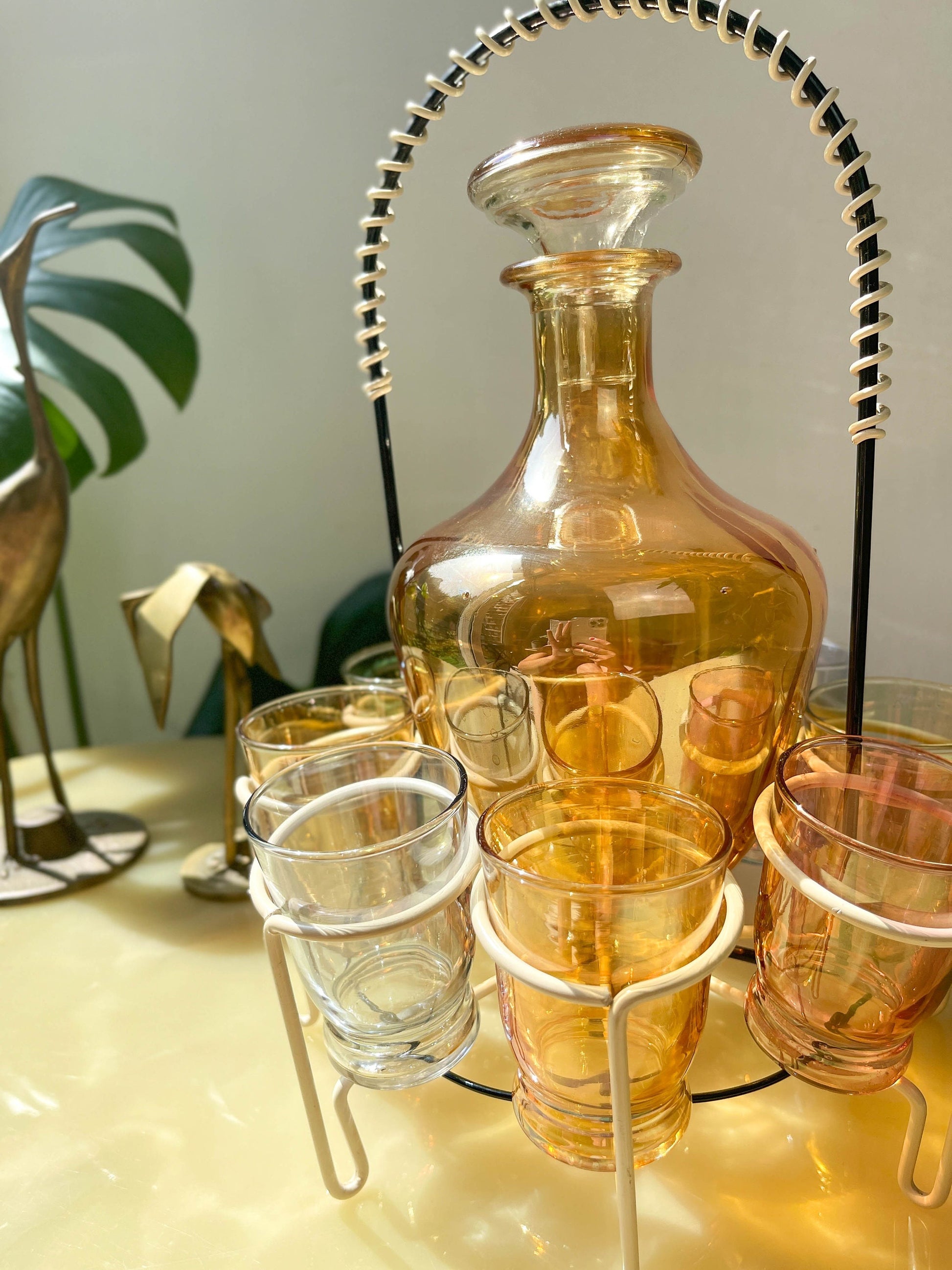 Service à apéritif, vin cuit, porto ou liqueur Verrerie de Monaco - violn.fr