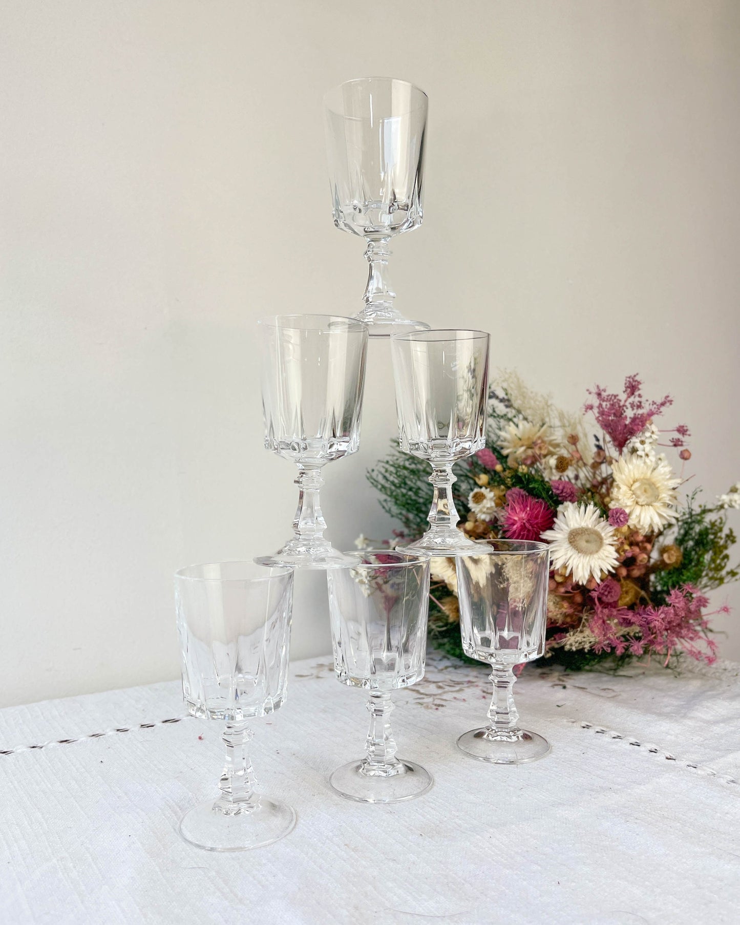 6 Verres à liqueurs Cristal D'Arques modèle Louvre - violn.fr