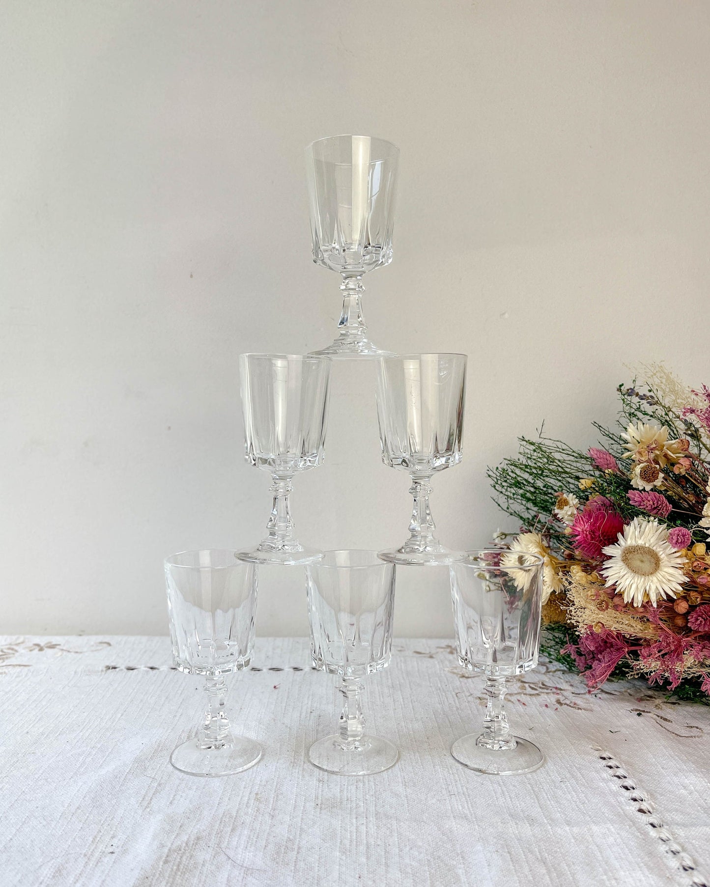 6 Verres à liqueurs Cristal D'Arques modèle Louvre - violn.fr