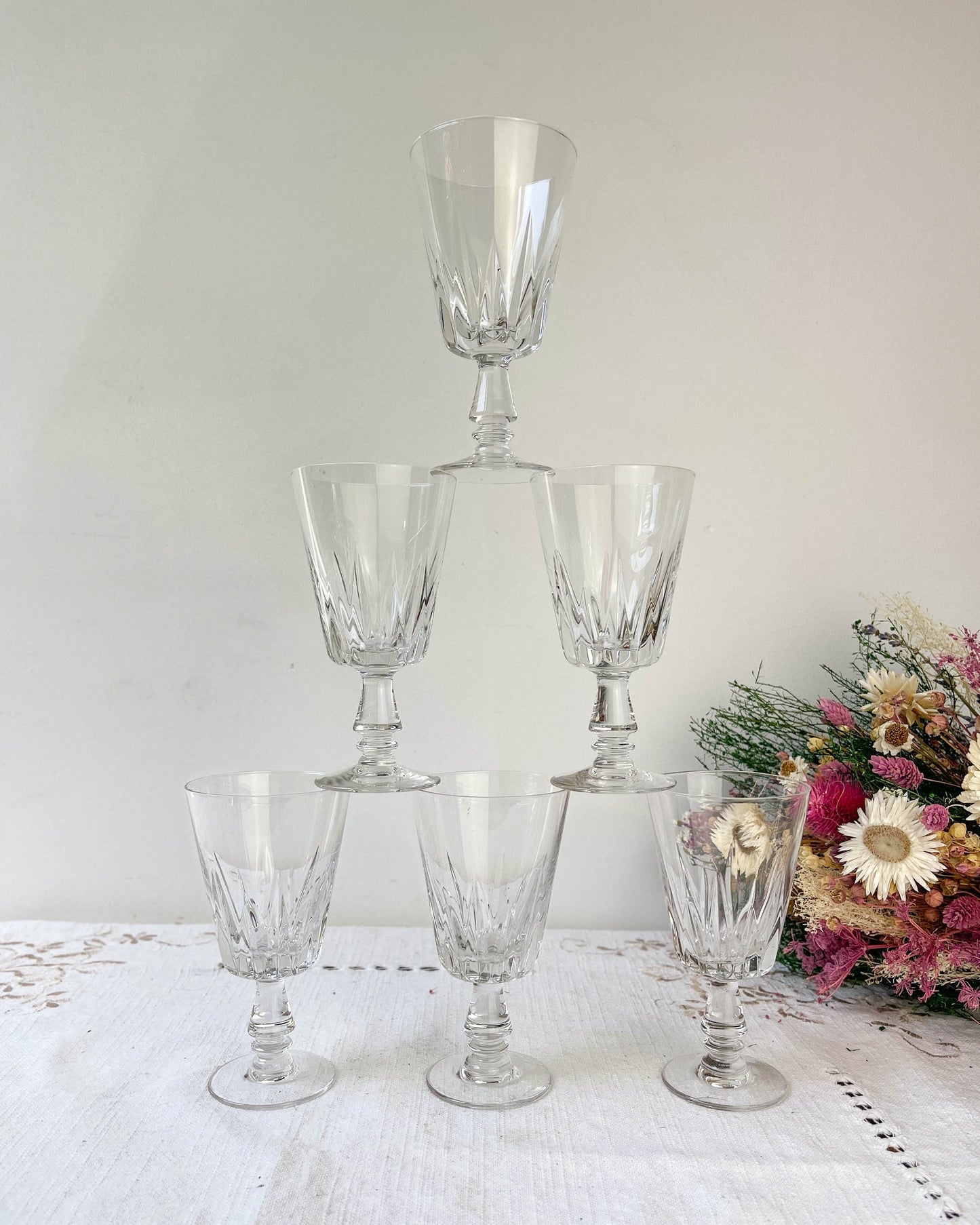 6 Verres à vin blanc vintage - violn.fr
