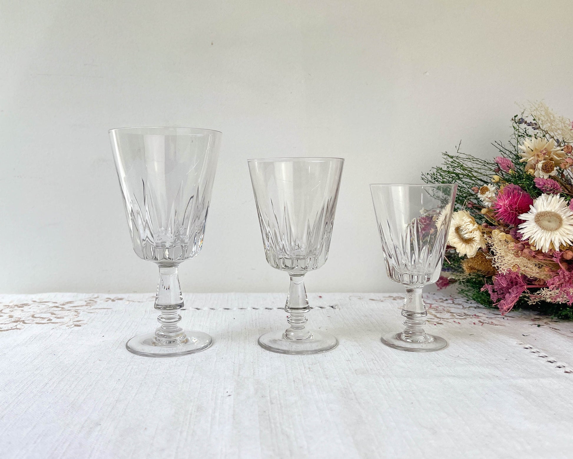 6 Verres à vin blanc vintage - violn.fr