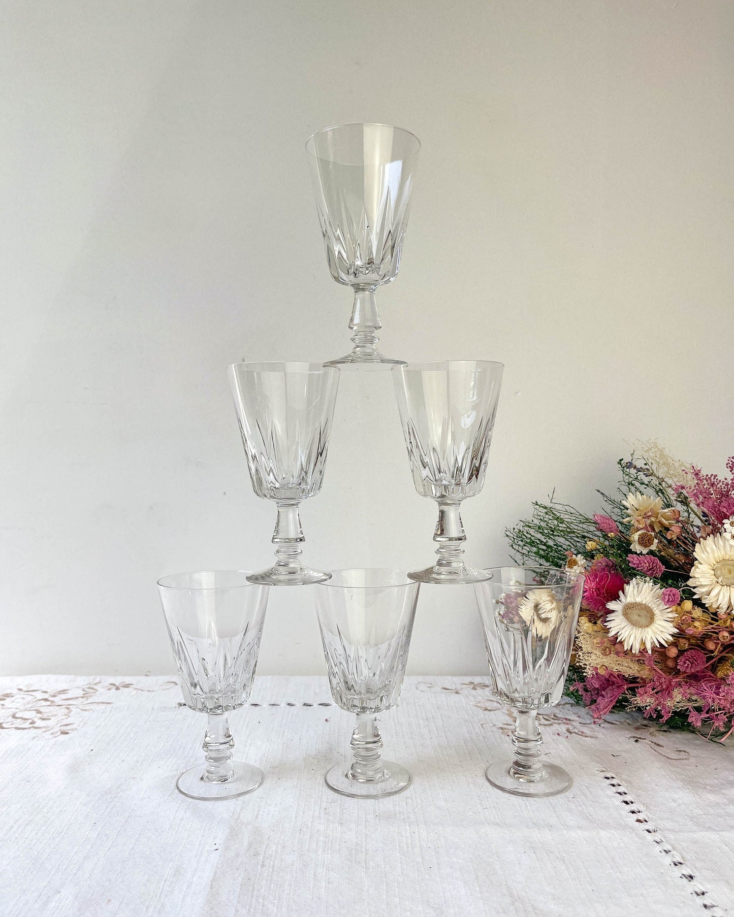 6 Verres à vin blanc vintage - violn.fr