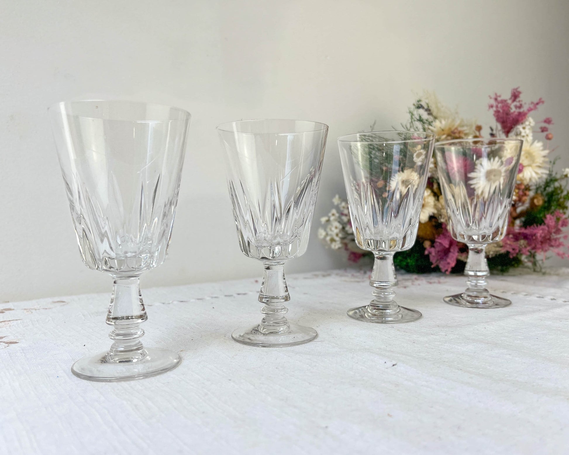 4 Verres à vin blanc vintage - violn.fr