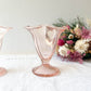 2 Coupes à glace en verre rose vintage 1970