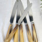 Lot de 6 couteaux de table vintage en corne