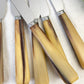 Lot de 6 couteaux de table vintage en corne
