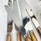 Lot de 6 couteaux de table vintage en corne