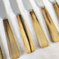 Lot de 6 couteaux de table vintage en corne