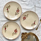 6 Petites assiettes vintage dépareillées motif fleuri - BADONVILLIER - STEULER - 1923