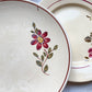 6 Petites assiettes vintage dépareillées motif fleuri - BADONVILLIER - STEULER - 1923