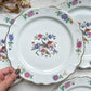 6 Assiettes plates vintage Française porcelaine Limoges motif oiseau de paradis et fleurs