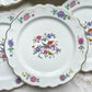 6 Assiettes plates vintage Française porcelaine Limoges motif oiseau de paradis et fleurs