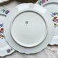 6 Assiettes plates vintage Française porcelaine Limoges motif oiseau de paradis et fleurs