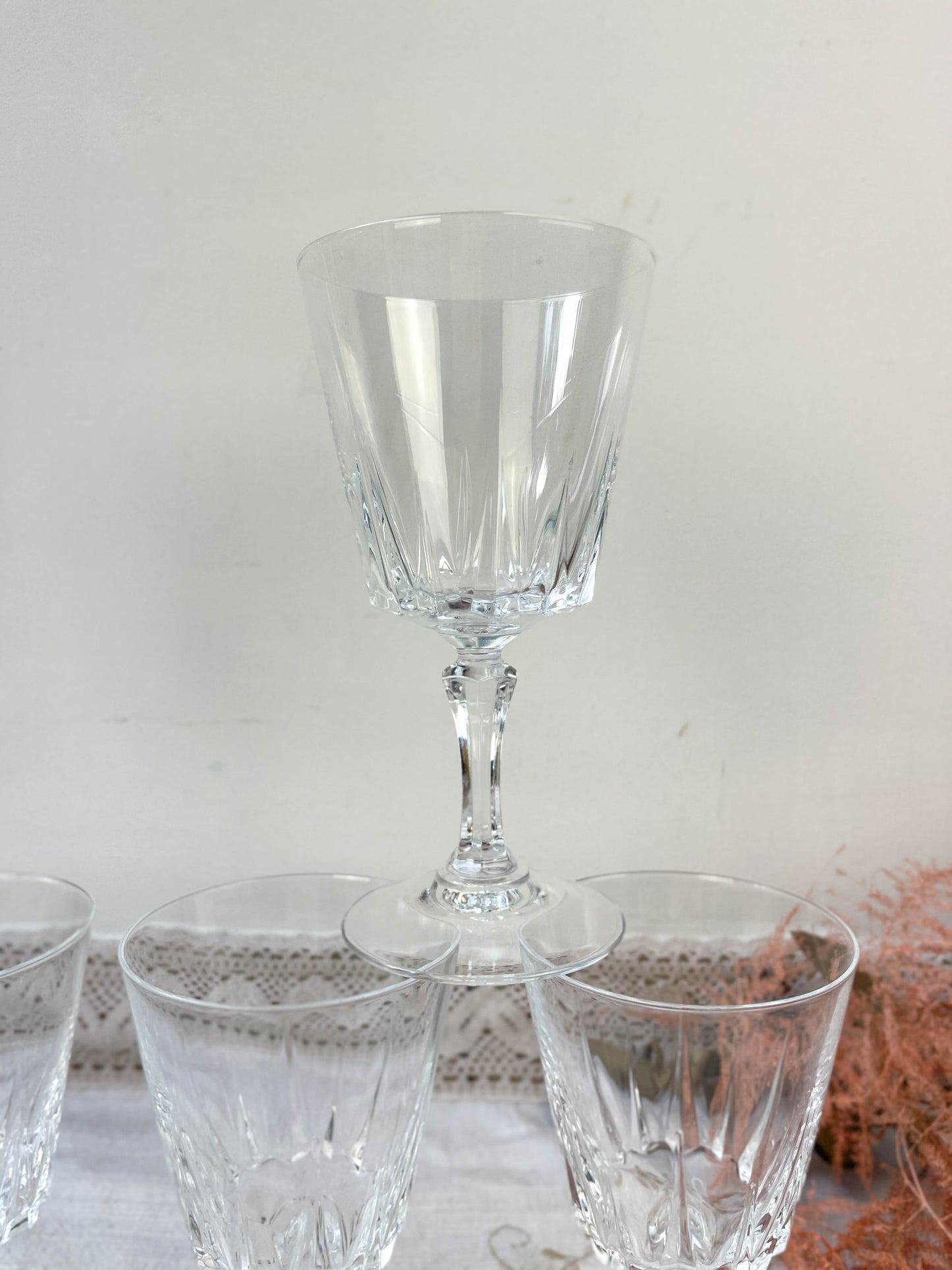 6 個 Cristal D'Arques Versailles 圖案水杯