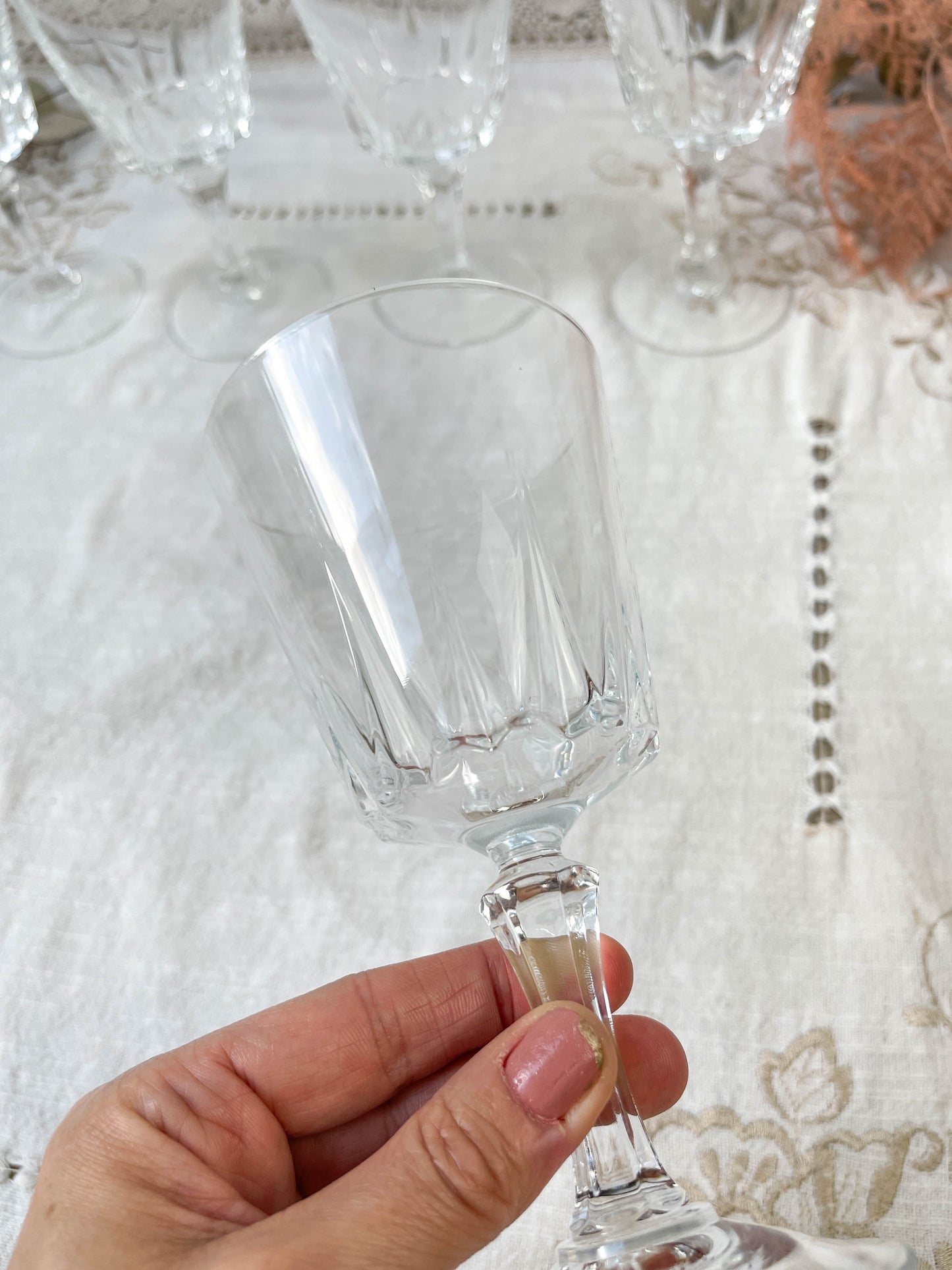 6 個 Cristal D'Arques Versailles 圖案水杯