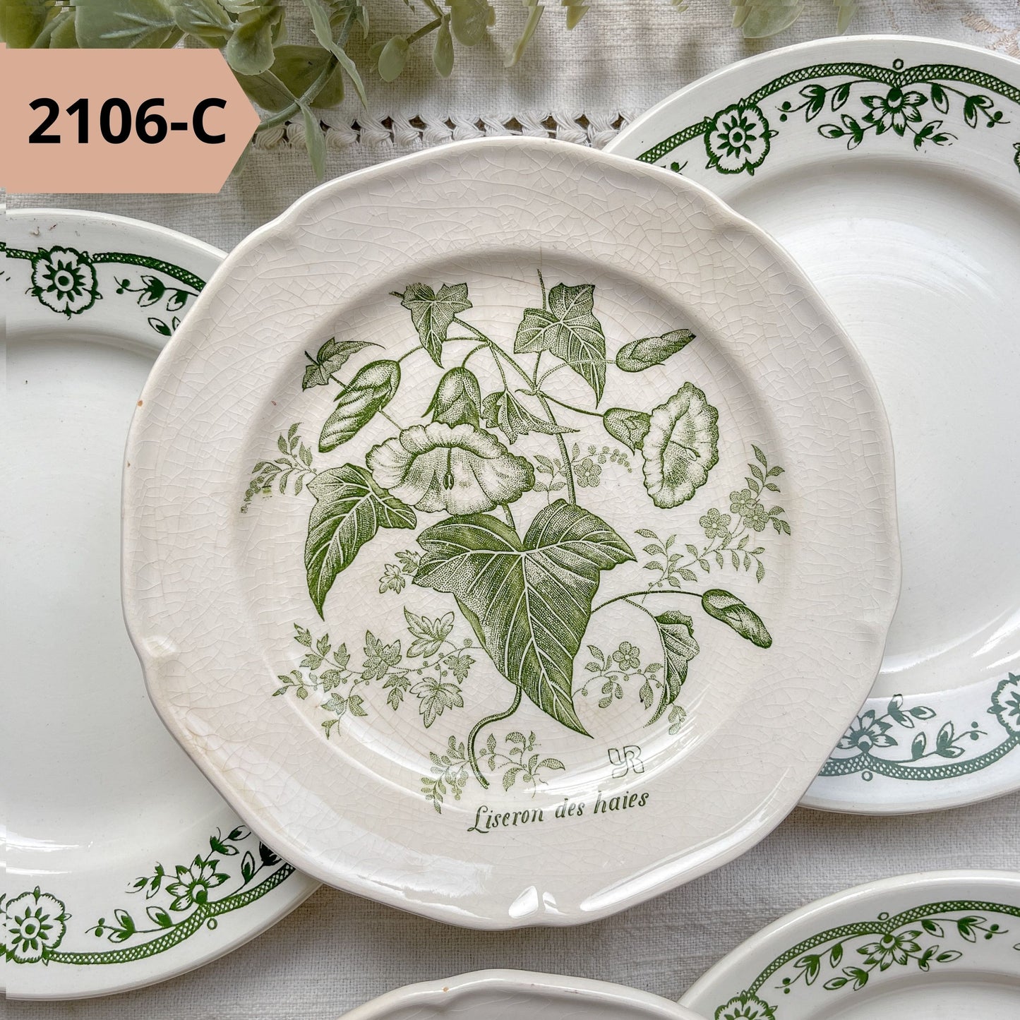 PETITE Assiette Terre de fer, Gien vintage à l'unité