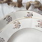 Assiettes creuses porcelaine vintage DIGOIN SARREGUEMINES modèle RAPHAEL motif fleurs dorées
