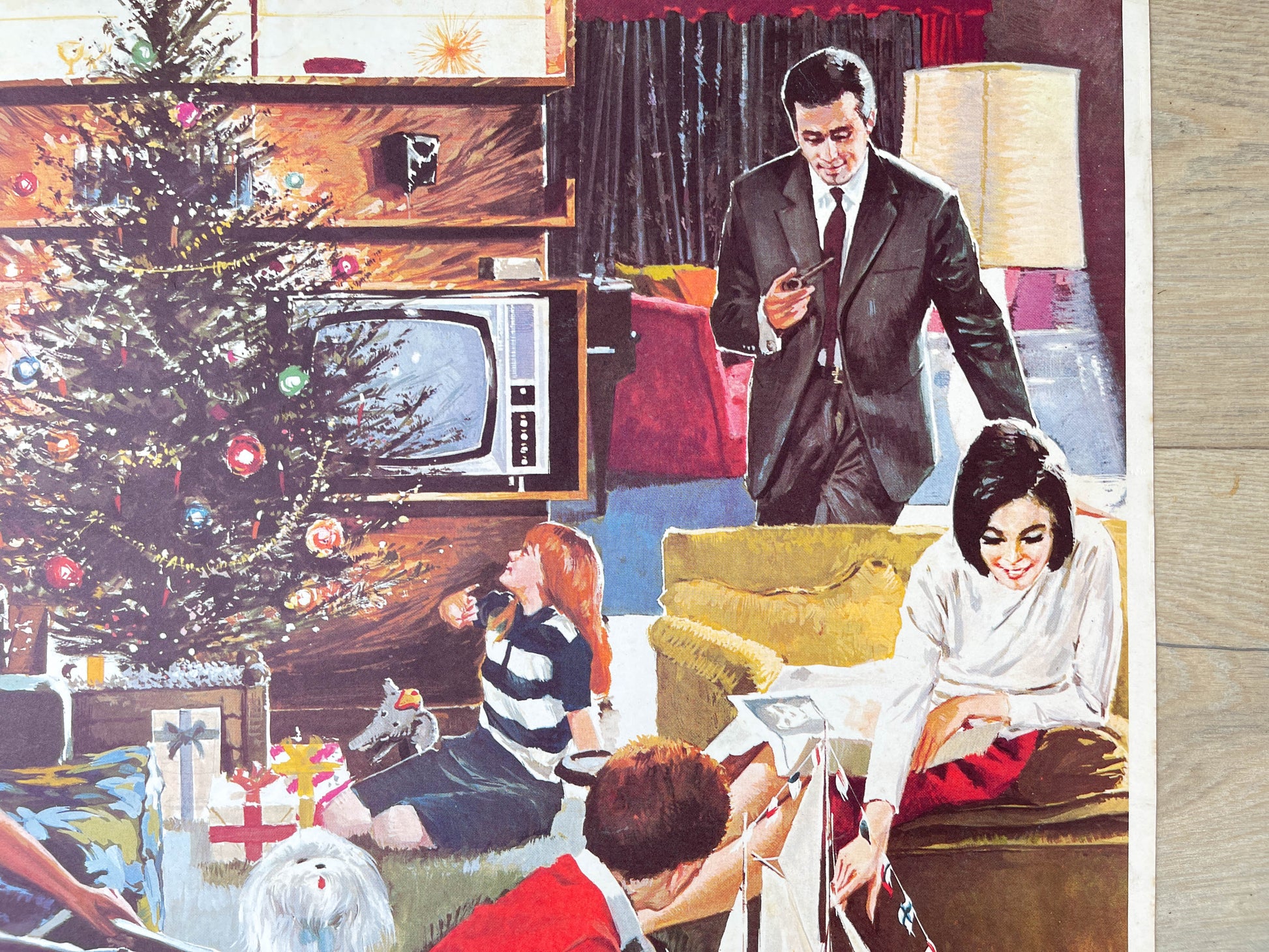 Affiche scolaire Jean est Malade / Le sapin de Noël par Yves Thos éditions Rossignol 1960 Français